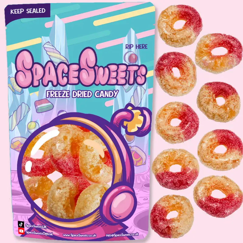 Freeze Dried Peach Rings (Case 12 - RRP £4.99)