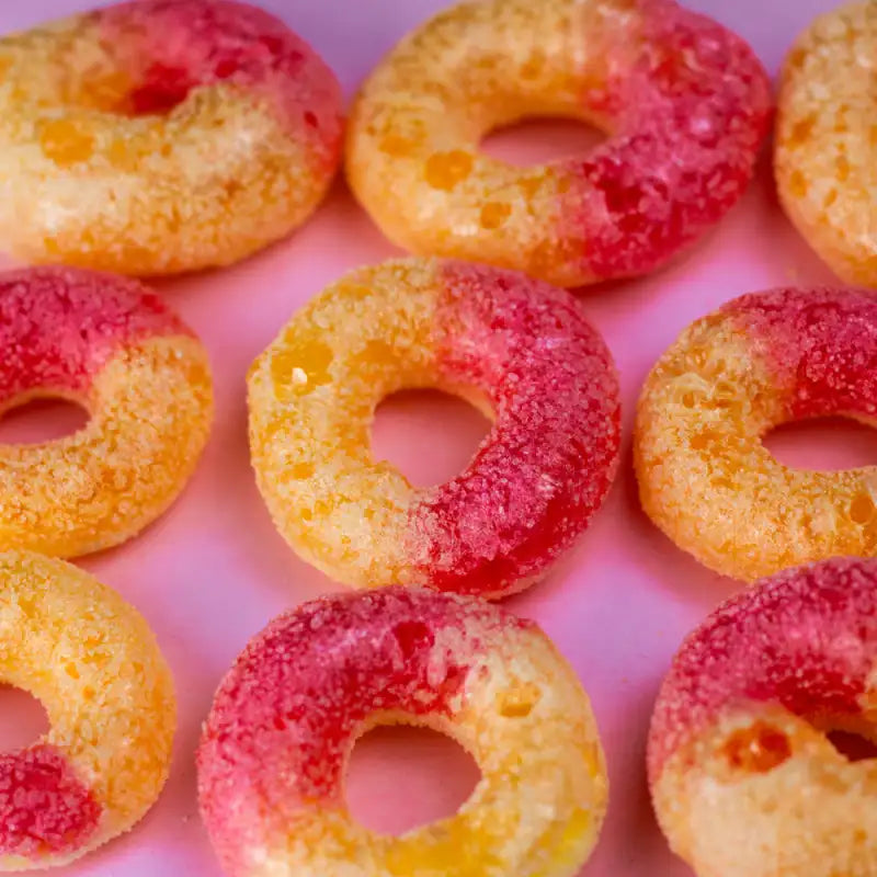 Freeze Dried Peach Rings Retail Pack (Case 12 - RRP £4.99)