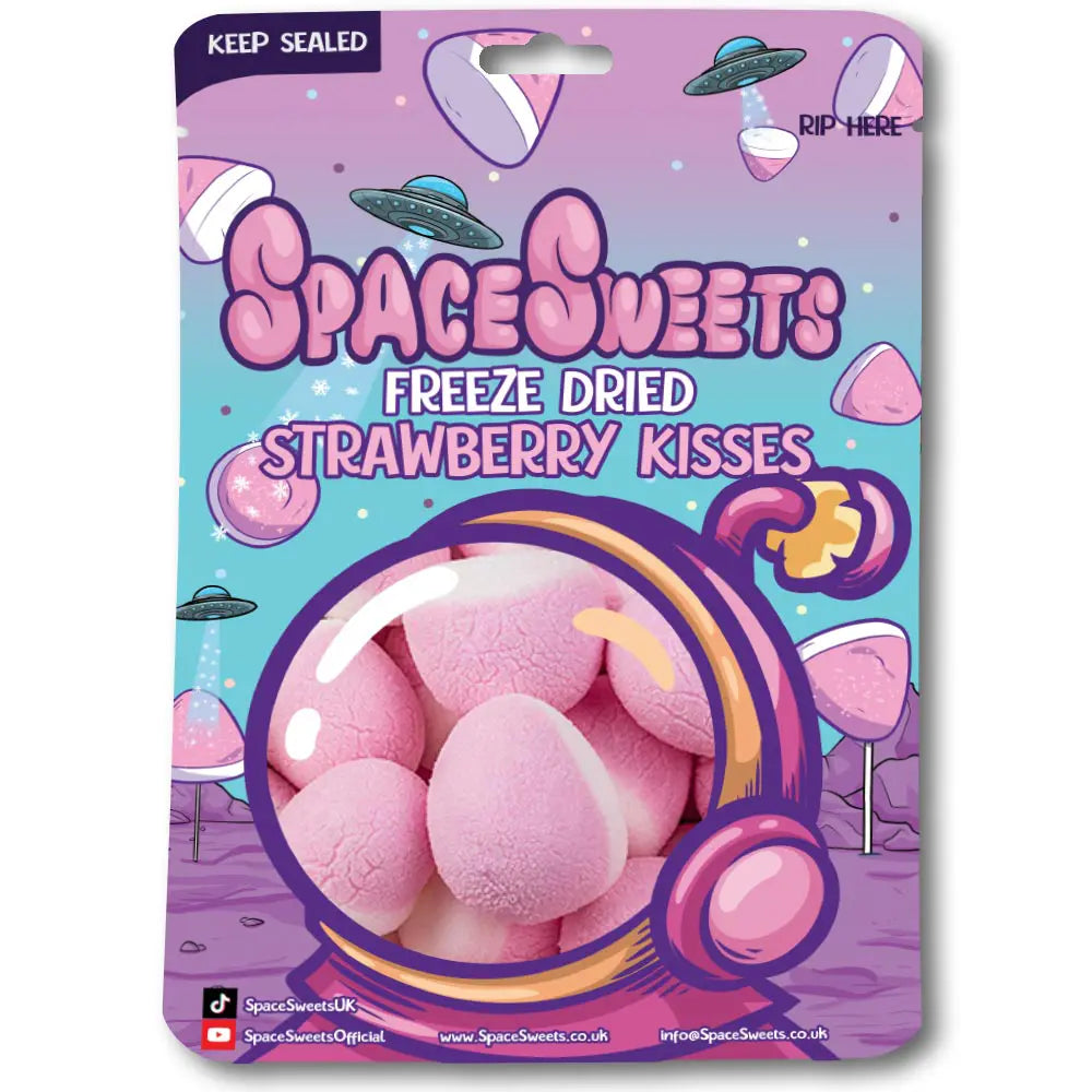Freeze Dried Strawberry Kisses Retail Pack (Case 12 - RRP £4.99)