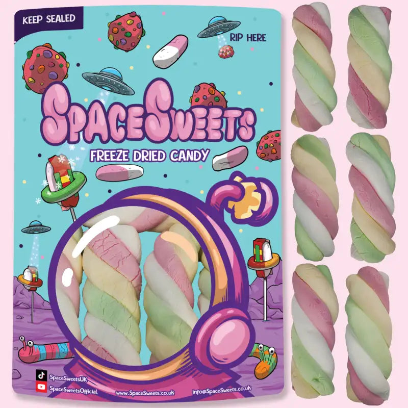 Freeze Dried Marshmallow Twists (Case 12 - RRP £4.99)