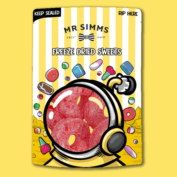 Mr Simms Freeze Dried Strawberry Rings (Case 10 - RRP £4.99)