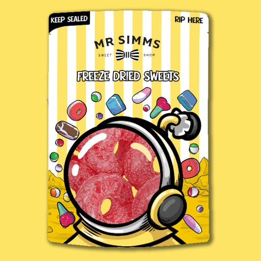 Mr Simms Freeze Dried Strawberry Rings (Case 10 - RRP £4.99)