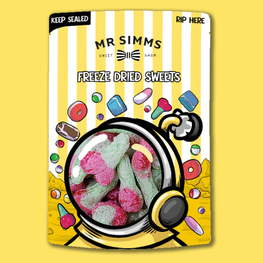 Freeze Dried Mr Simms Sour Twin Cherries (Case 10 - RRP £4.99)